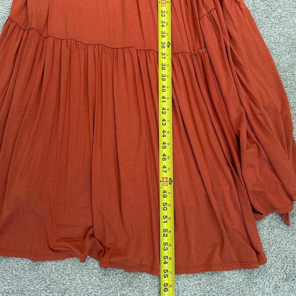 Rachel Pally White Label Nadine Wrap Dress Paprika Orange 1X New Tiered Ruffle - Picture 9 of 9